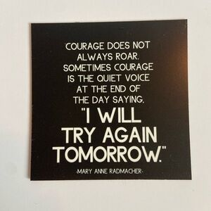 Fridge magnet with inspirational quote